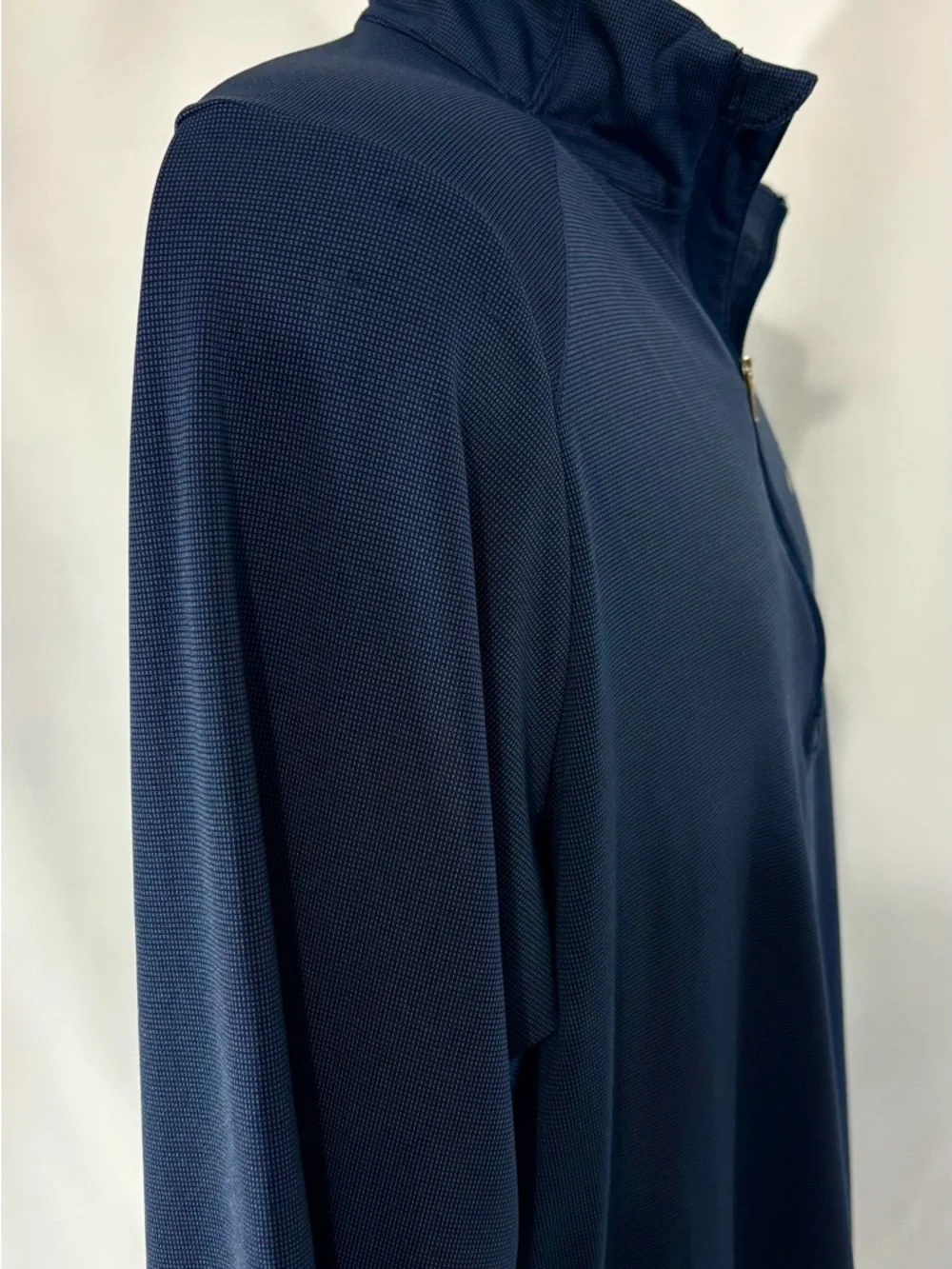 Columbia Blue Long-Sleeve Quarter Zip Pullover Small Navy **